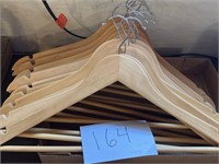 Lot of new wooden hangers