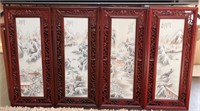 Good Set of Four Chinese Porcelain Panels, c.1960,