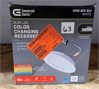 Slim LED Coloring Changing 6" Recess, White