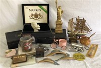 Schooner, Statue of Liberty, Cigar Boxes, etc