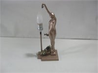 15" Metal Lady Lamp Tested Working See Info