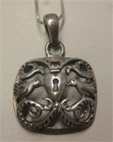 Sterling Silver Pendant Necklace - Hallmarked
