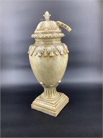 Large old world urn with crackled finish