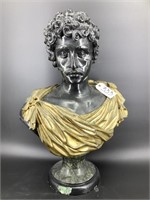 Magnificent life size antique bust of David