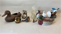 Assorted collectible birds