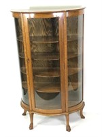 Early 20th C Curved Glass China Display Cabinet