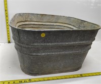 old heavy galvanized tub heavy