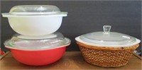 Pyrex & Glasbake Covered Casserole Dishes