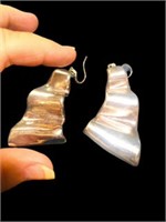 Big Showy Sterling Silver earrings Israel 16.9 gr