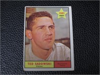 1961 TOPPS #254 TED SADOWSKI TWINS VINTAGE