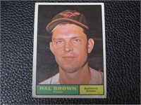 1961 TOPPS #218 HAL BROWN ORIOLES VINTAGE