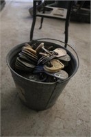 Galvanized Pail of Ear Tags