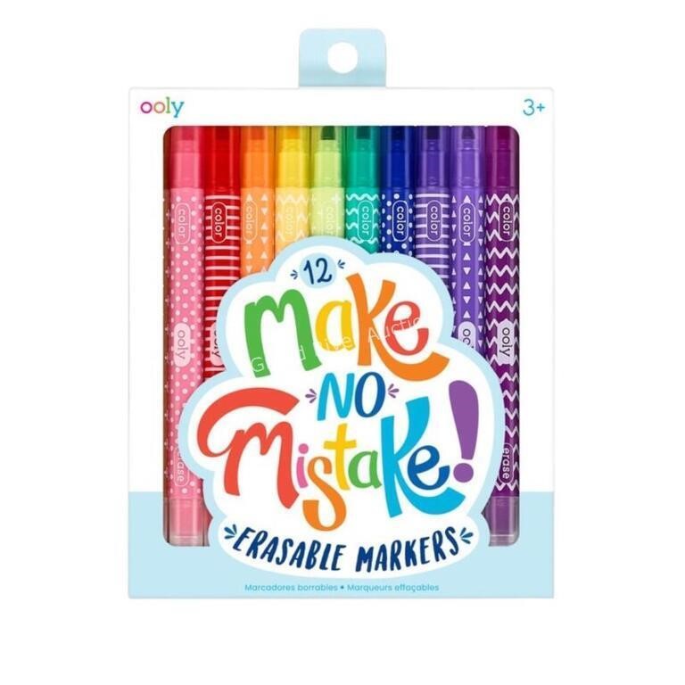 Ooly Make No Mistake! Erasable Markers - Set of 12