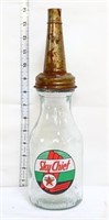 Glass Sky Chief oil bottle w/ lid