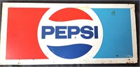 VINTAGE PEPSI COLA METAL STORE DISPLAY SIGN 22" L