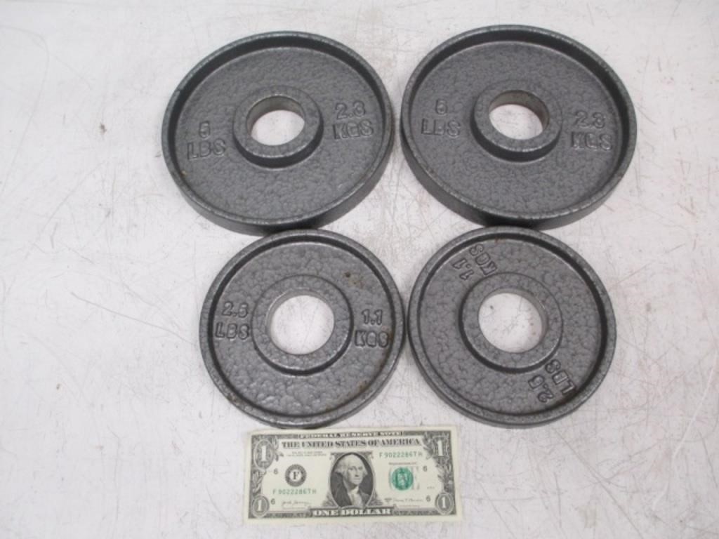 Pair of 2.5lb & 5lb Barbell Weight Plates