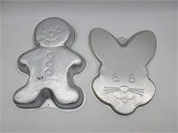 Wilton Gingerbread Man Cake & Rabbit Cookie Pan