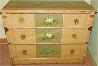 Antique Paint Decorated Chest Of Drawers