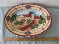 Pretty Spanish Ceramic Serving Platter