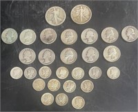 US Silver Coins Mercury Dimes Walking Libertys etc