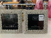 Pair of new Sheffield Home crystal photo frames