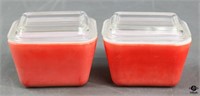 Pyrex Glass Refrigerator Dishes / 2 pc