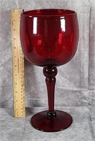 LARGE RUBY RED GOBLET