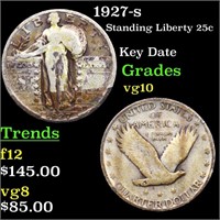 1927-s Standing Liberty 25c Grades vg+