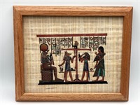 8x10” Court Of Anubis Papyrus Painting