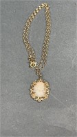 Carved She’ll Cameo Necklace