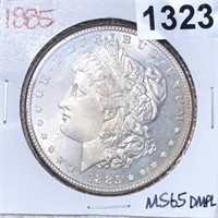 1885 Morgan Silver Dollar GEM BU DMPL