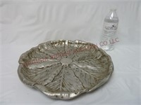 Vintage Bruce Fox Metal Leaf Tray ~ 14" Across