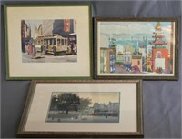 Vintage Art Prints- San Francisco Bay United Airln
