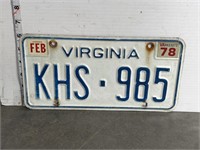 License plate- Virginia