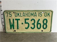 License plate- 1975 Oklahoma