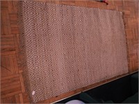Fringed contemporary jute rug, 49" x 74"