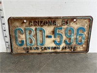 License plate- 1961 Arizona