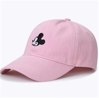 Pink Vintage Style Disney Mickey Logo Baseball Cap