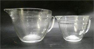 Two Anchor Hocking Glass Measuring Cups