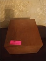 Wooden recipe box 7x9x10