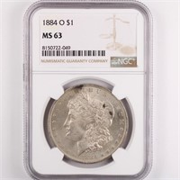 1884-O Morgan Dollar NGC MS63