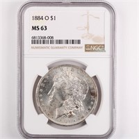 1884-O Morgan Dollar NGC MS63