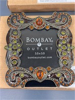 3 Bombay Lillian Jeweled Frame - 3.5" x 3.5"