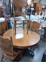 Oak table 4 chairs