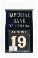 RARE 1949 IMPERIAL BANK OF CANADA  DAY CALENDAR