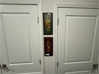 TWO LACQUERED WALL PLAQUES ARTWORK