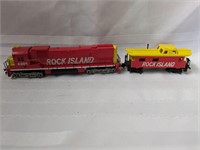 Rock Island 4301 Diesel Locomotive With Caboose