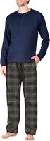 (N) SLEEPHERO Menâ€™s Pajama Set Flannel Pajamas f