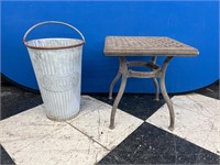 Outdoor End Table & Bucket