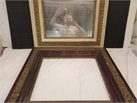 Antique Framed  Mirror & Frame 30x26" Great  Pic
